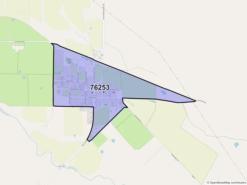 Map of Myra, Texas and ZIP codes