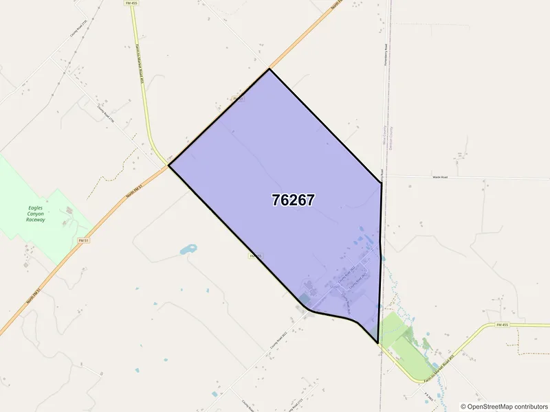 Map of Slidell, Texas and ZIP codes