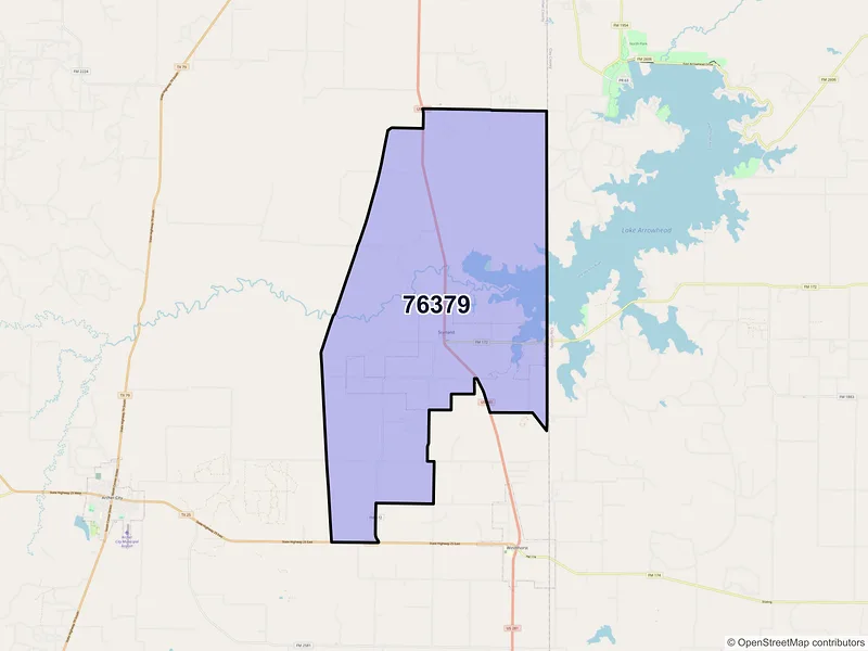 Map of ZIP Code 76379 — Scotland, TX