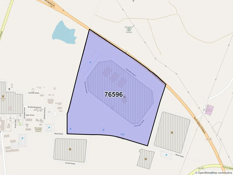 Map of ZIP Code 76596 — Gatesville, TX