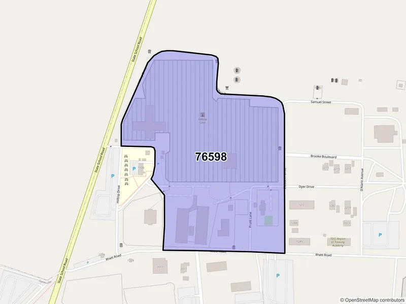 Map of ZIP Code 76598 — Gatesville, TX