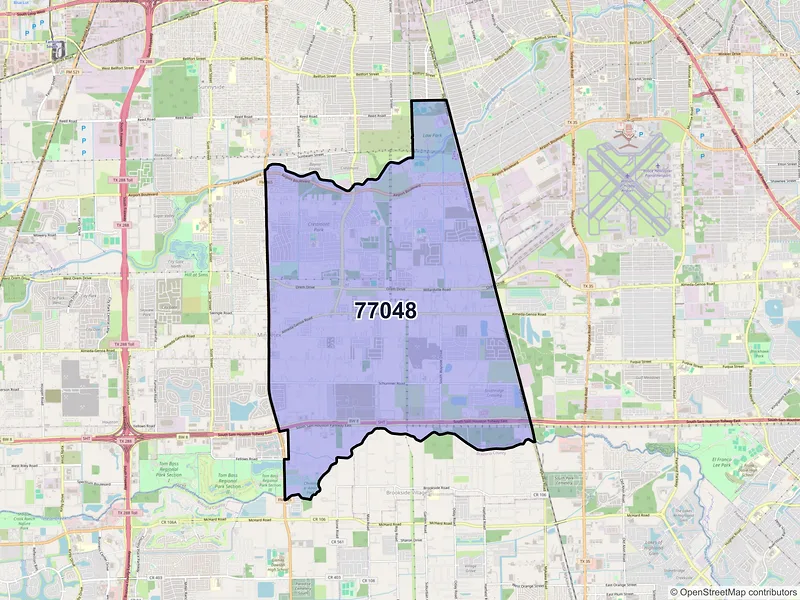 Map of ZIP Code 77048 — Houston, TX