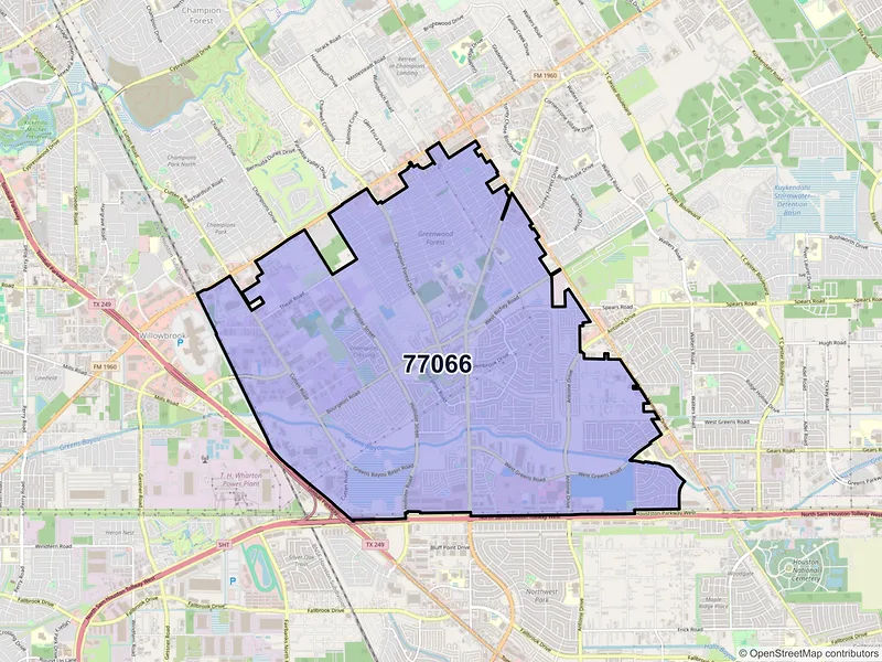 Map of ZIP Code 77066 — Houston, TX