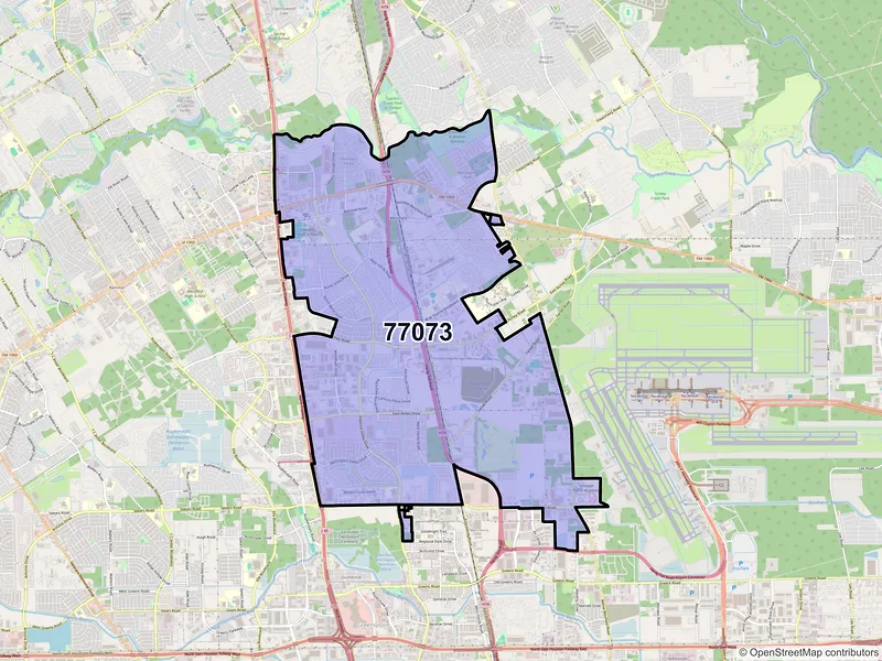 Map of ZIP Code 77073 — Houston, TX