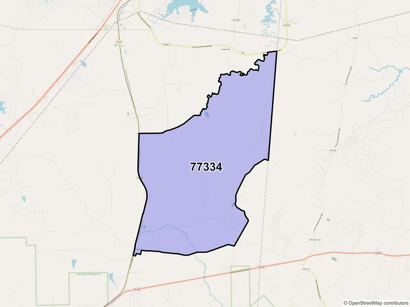 Map of Dodge, Texas and ZIP codes