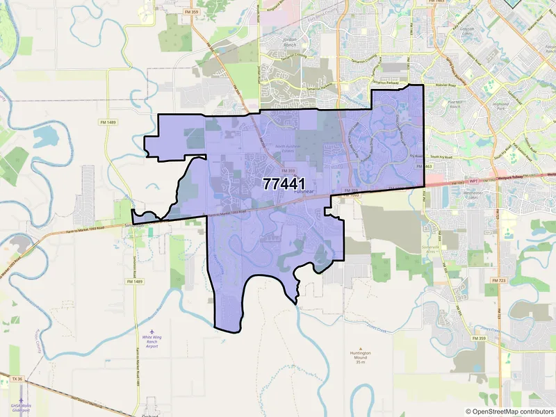 Map of ZIP Code 77441 — Fulshear, TX
