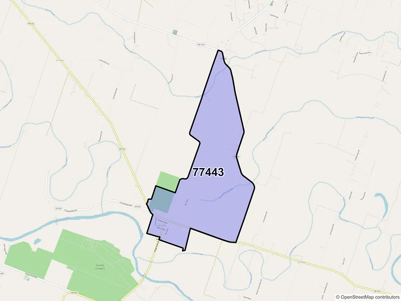 Map of Glen Flora, Texas and ZIP codes