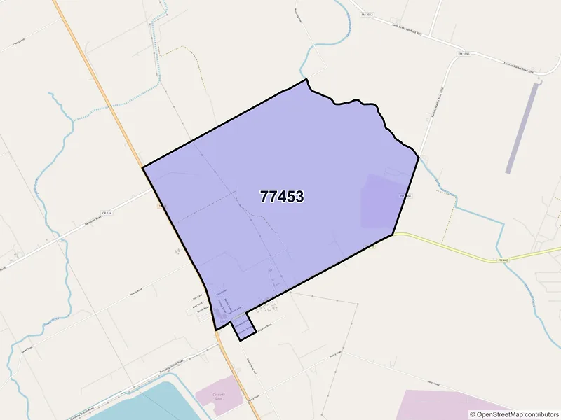 Map of Lane City, Texas and ZIP codes