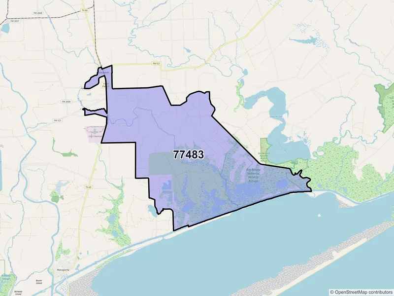 Map of Wadsworth, Texas and ZIP codes