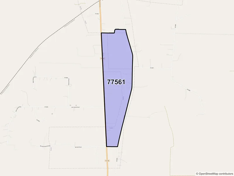 Map of Hardin, Texas and ZIP codes