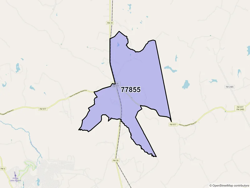 Map of Flynn, Texas and ZIP codes