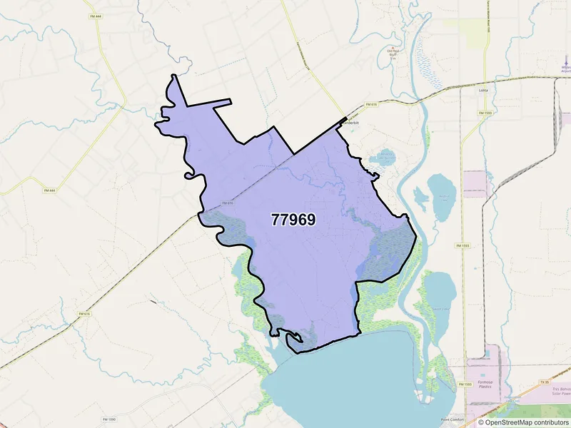 Map of La Salle, Texas and ZIP codes