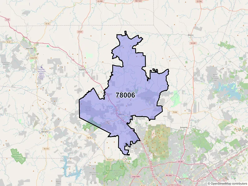 Map of ZIP Code 78006 — Boerne, TX