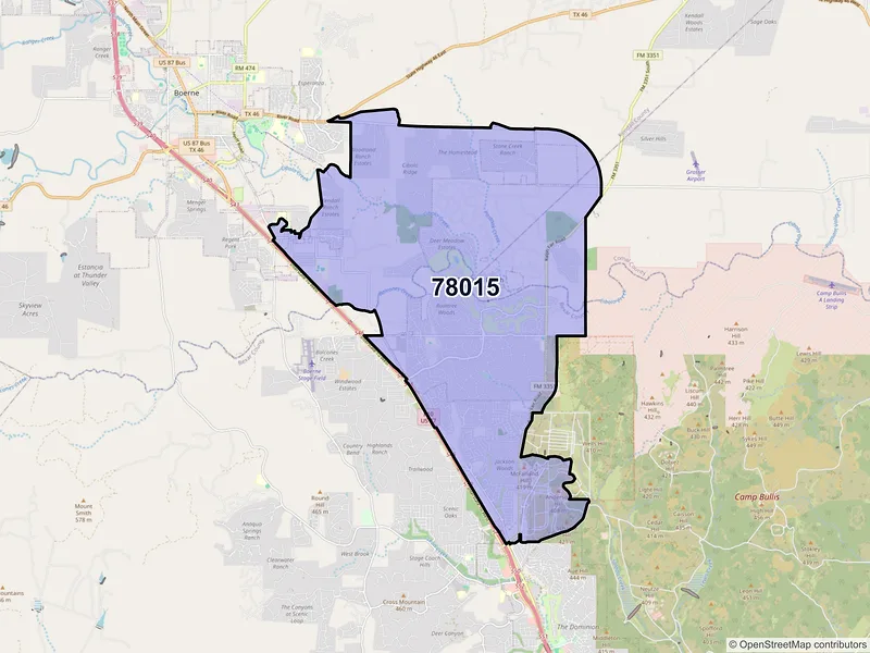 Map of ZIP Code 78015 — Boerne, TX