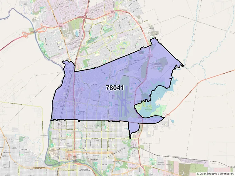 Map of ZIP Code 78041 — Laredo, TX