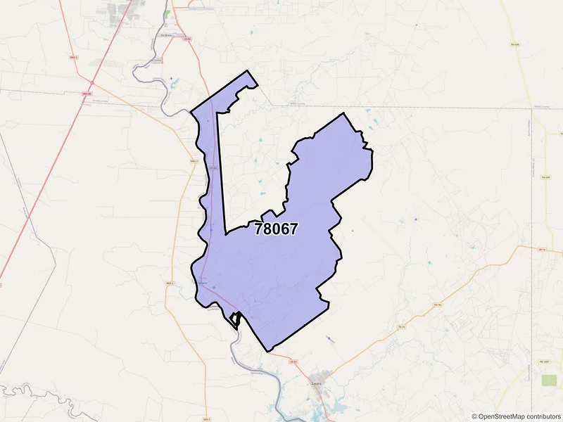 Map of ZIP Code 78067 — San Ygnacio, TX
