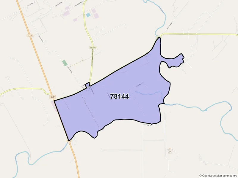 Map of Panna Maria, Texas and ZIP codes