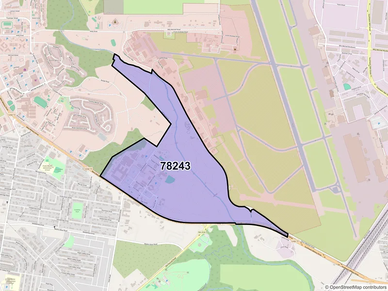Map of ZIP Code 78243 — San Antonio, TX