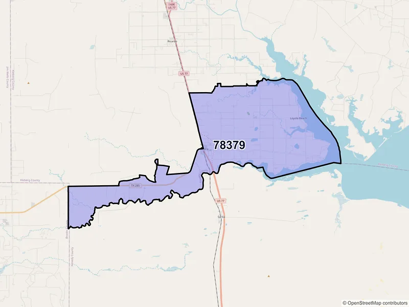 Map of ZIP Code 78379 — Riviera, TX