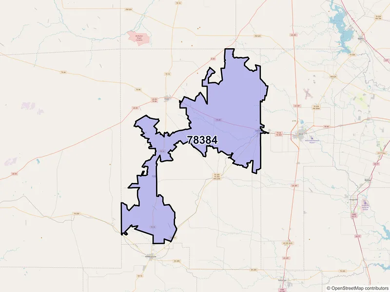 Map of ZIP Code 78384 — San Diego, TX