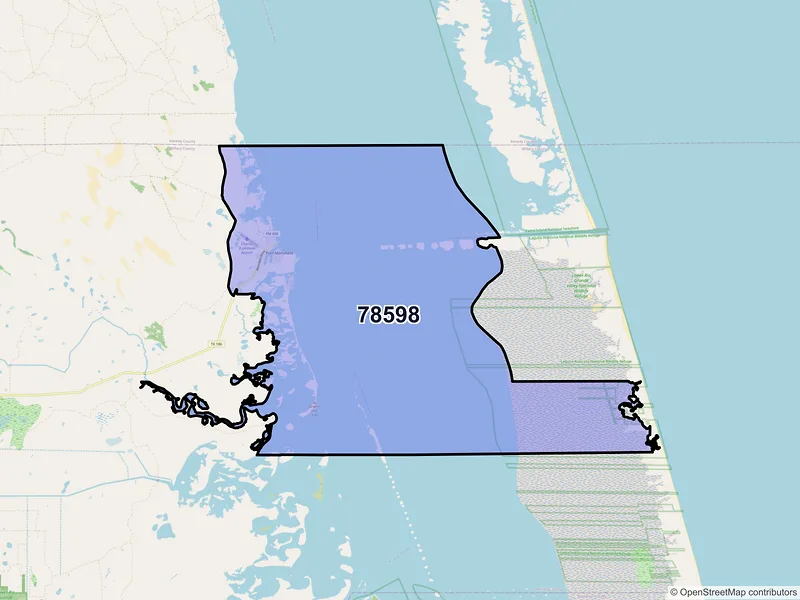 Map of Port Mansfield, Texas and ZIP codes