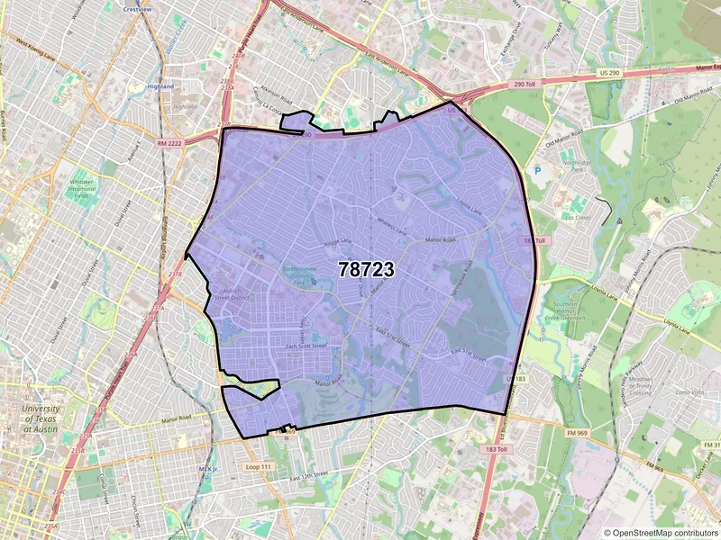 Map of ZIP Code 78723 — Austin, TX