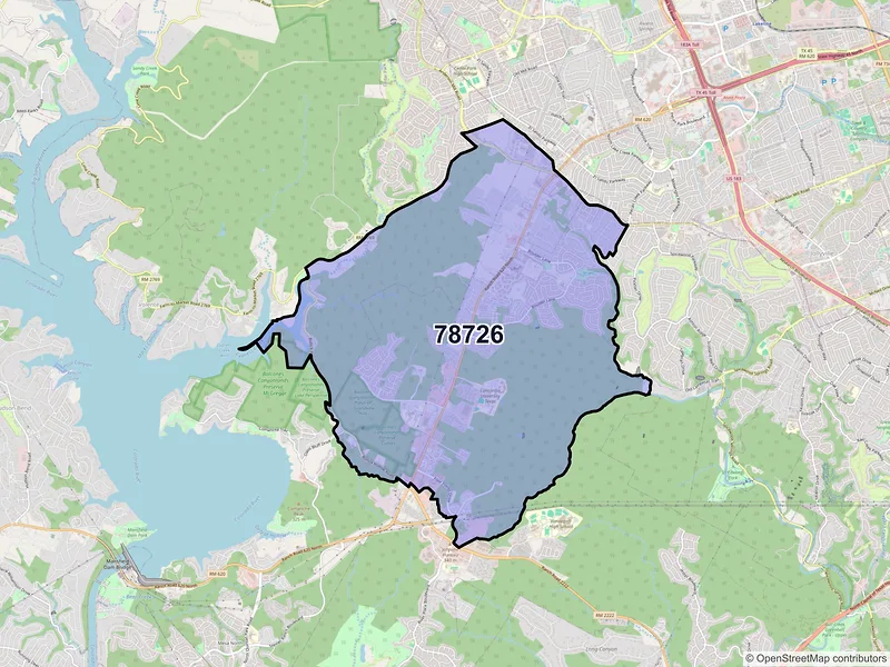 Map of ZIP Code 78726 — Austin, TX