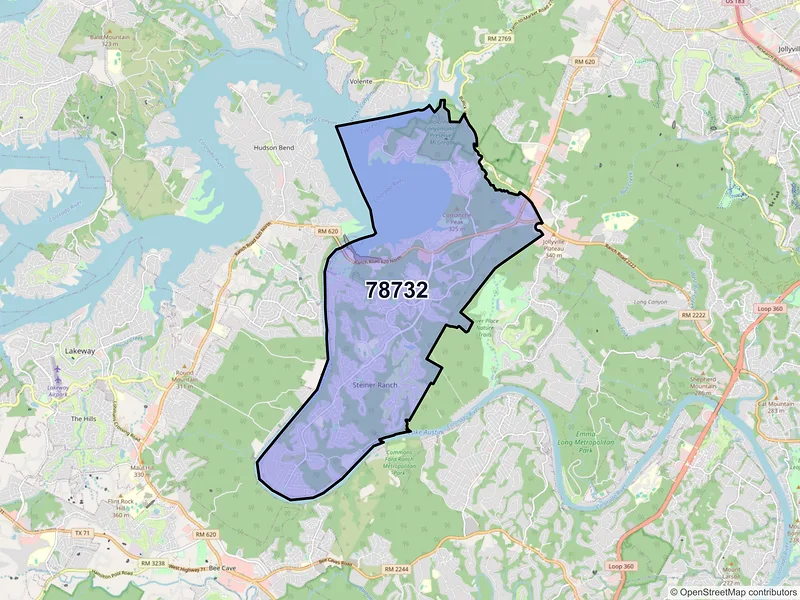 Map of ZIP Code 78732 — Austin, TX