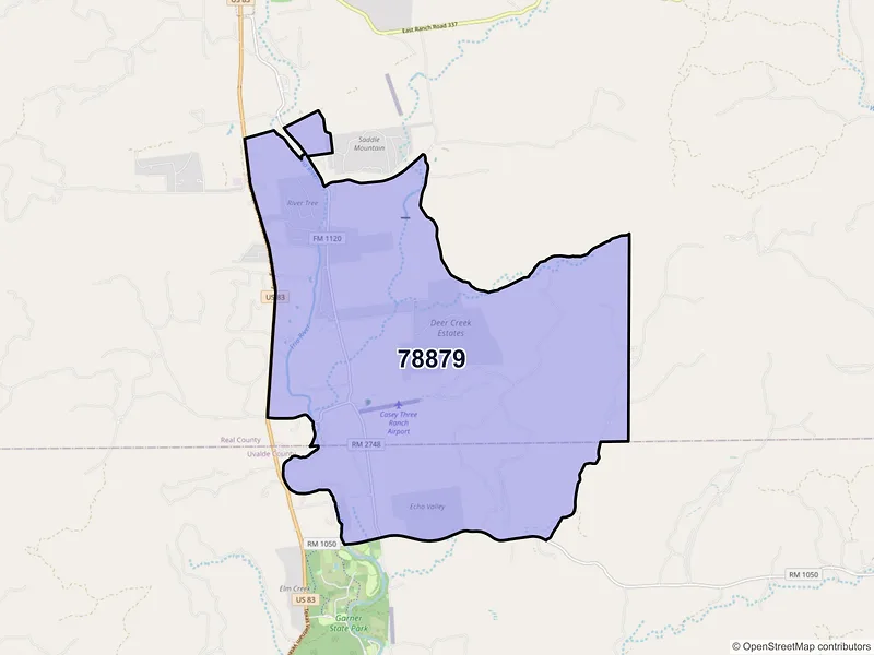 Map of ZIP Code 78879 — Rio Frio, TX