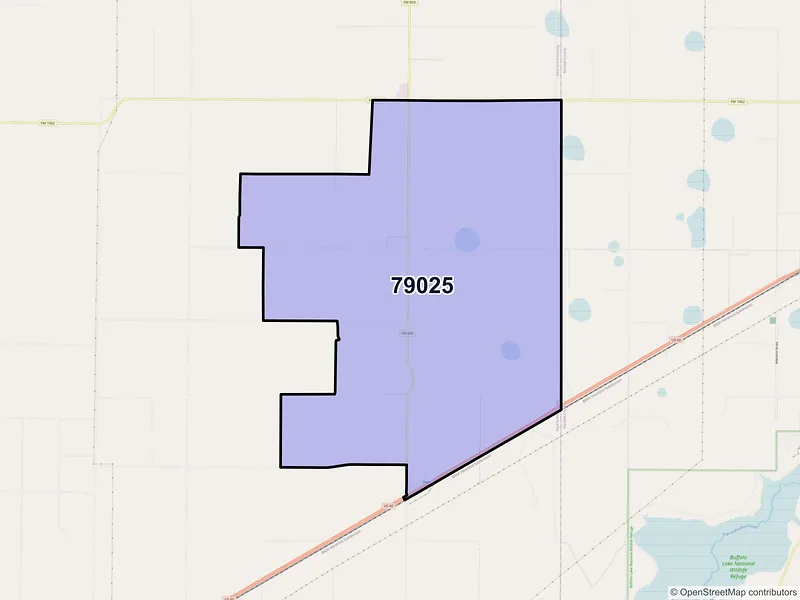 Map of Dawn, Texas and ZIP codes
