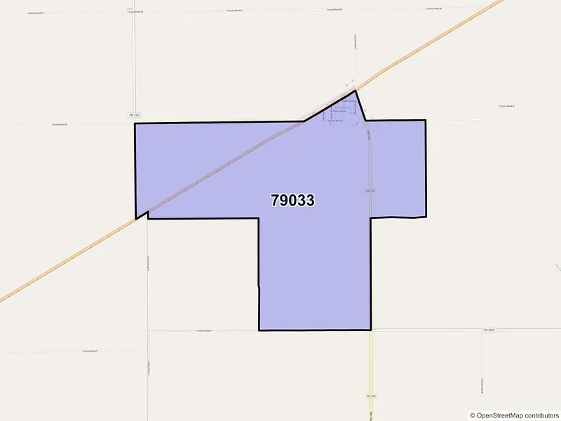 Map of Farnsworth, Texas and ZIP codes