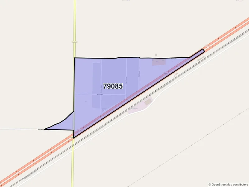 Map of Summerfield, Texas and ZIP codes