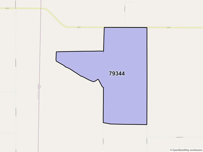 Map of ZIP Code 79344 — Maple, TX