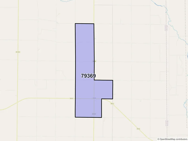 Map of Spade, Texas and ZIP codes