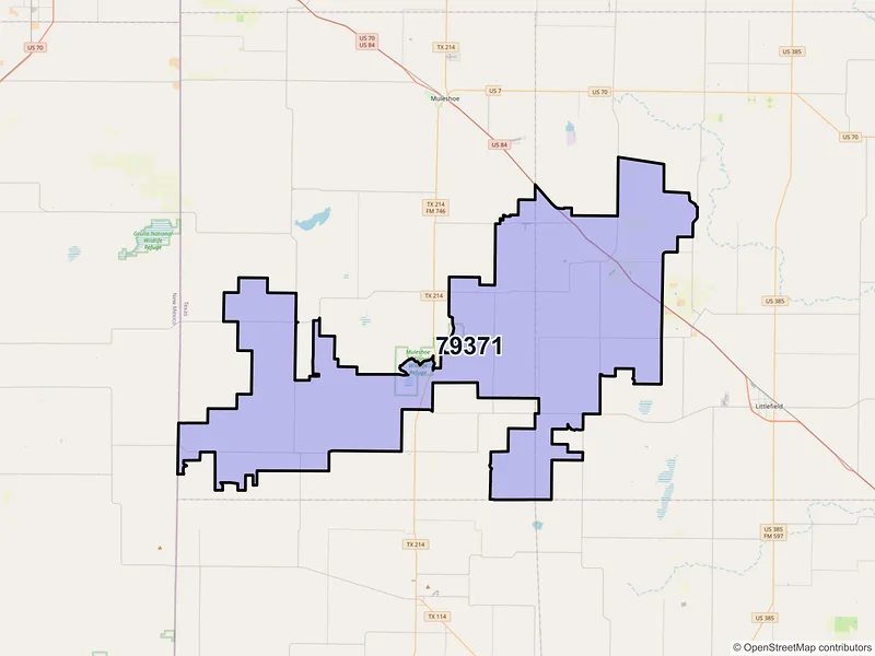 Map of ZIP Code 79371 — Sudan, TX