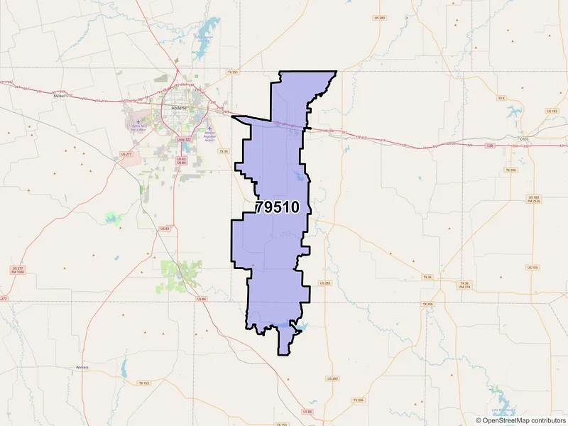 Map of Clyde, Texas and ZIP codes