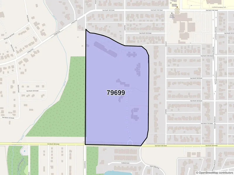Map of ZIP Code 79699 — Abilene, TX