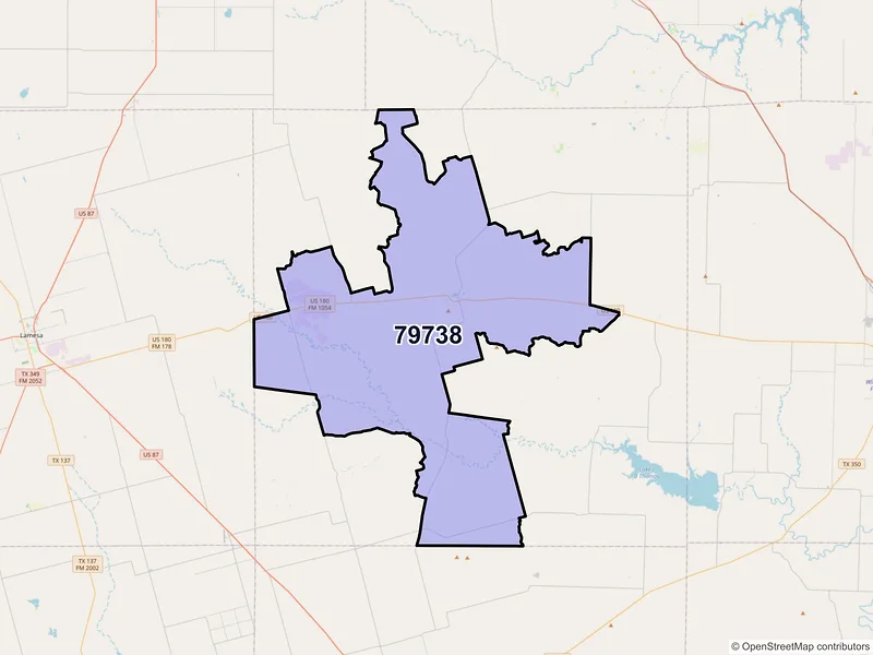 Map of ZIP Code 79738 — Gail, TX