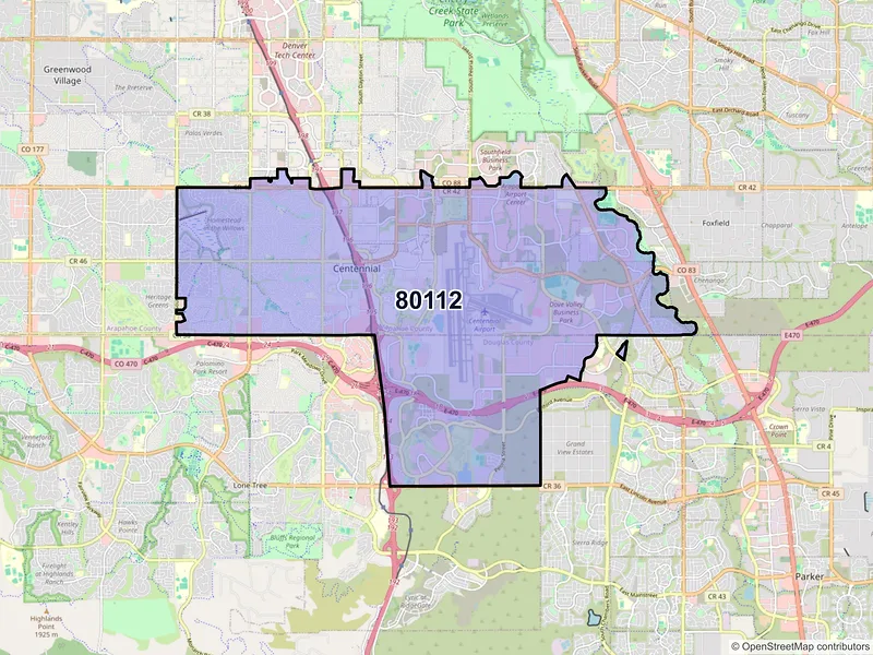 Map of ZIP Code 80112 — Englewood, CO