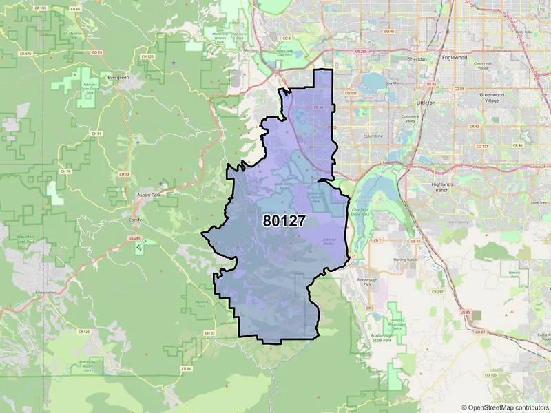 Map of ZIP Code 80127 — Littleton, CO