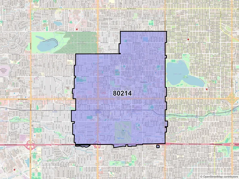 Map of ZIP Code 80214 — Denver, CO