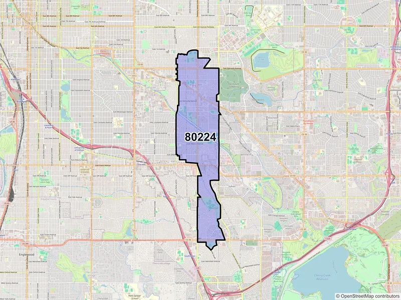 Map of ZIP Code 80224 — Denver, CO