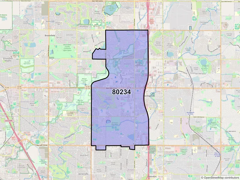 Map of ZIP Code 80234 — Denver, CO