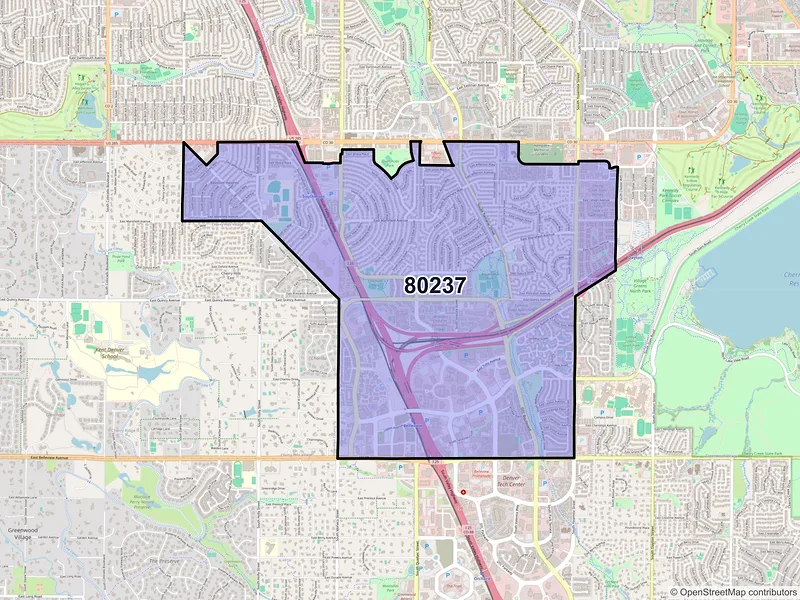 Map of ZIP Code 80237 — Denver, CO