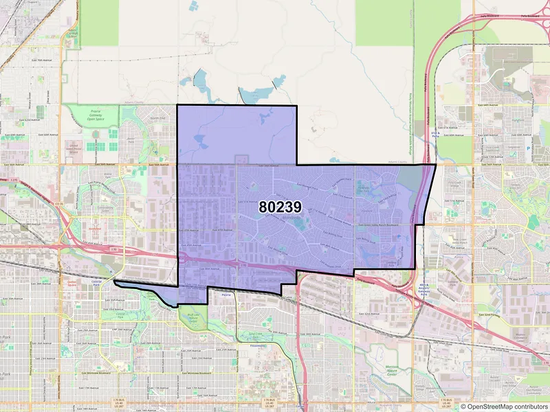 Map of ZIP Code 80239 — Denver, CO