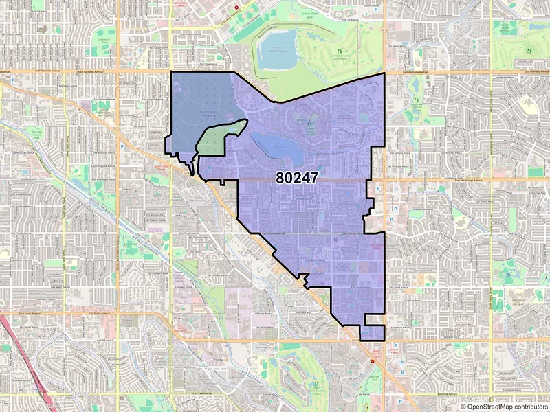 Map of ZIP Code 80247 — Denver, CO