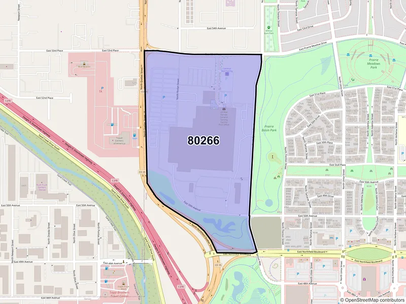 Map of ZIP Code 80266 — Denver, CO