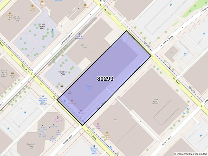 Map of ZIP Code 80293 — Denver, CO