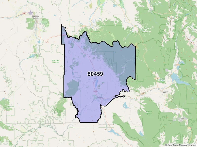 Map of ZIP Code 80459 — Kremmling, CO