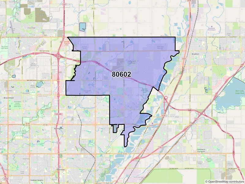 Map of ZIP Code 80602 — Brighton, CO